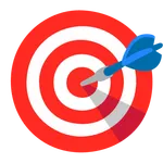 Illustration of an arrow hitting a target